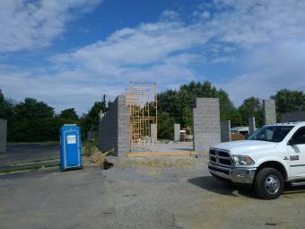 Walls going up