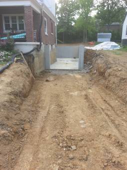 New foundation walls poured